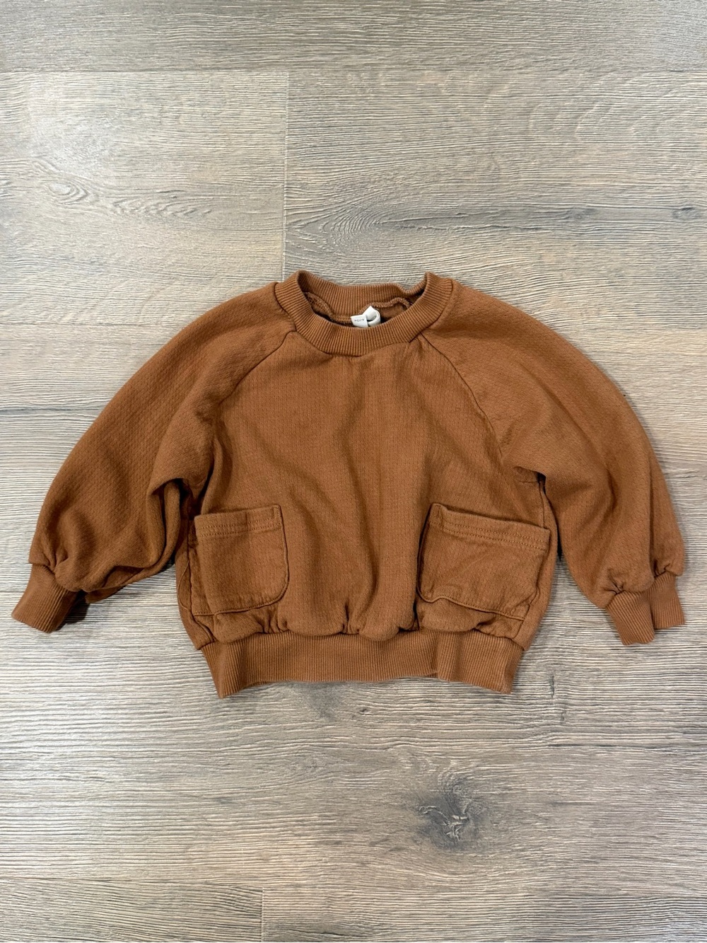 Quincy Mae Cinnamon Pocket Sweatshirt Baby Girl Boy Gender Neutral
